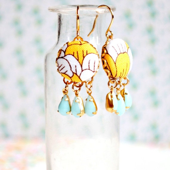 Little Yellow Chandelier Earrings