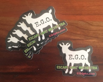 Small Escape Goat Orchestra "Dennis" die-cut sticker