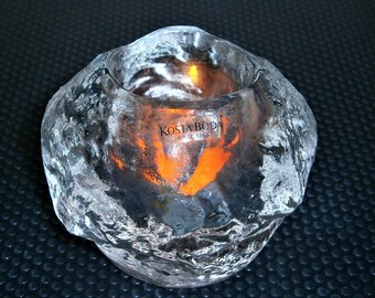 Vintage Kosta Boda snowball tealight holder Sweden