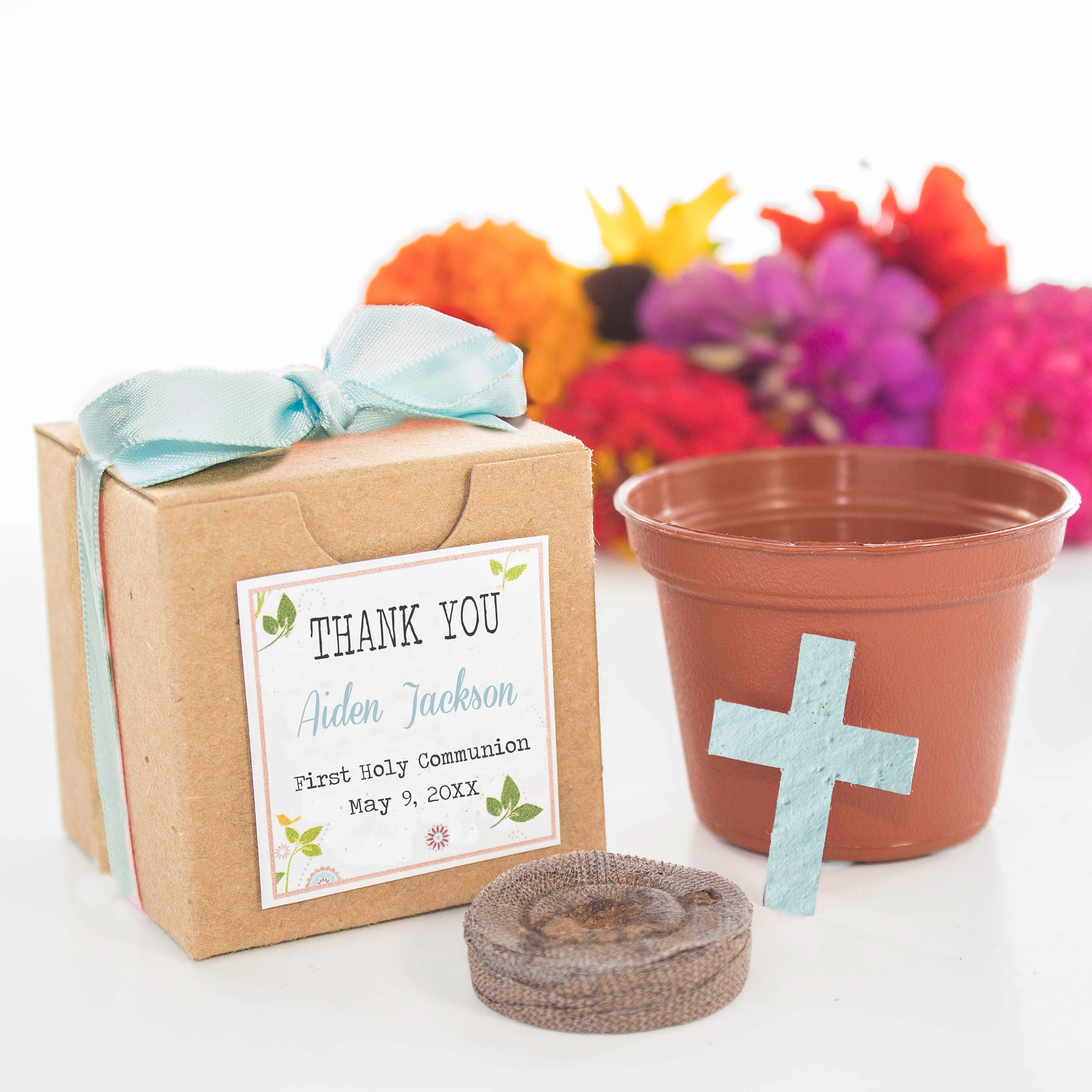 Mini Seed Paper Cross Garden Kit Party Favor Gift Customized