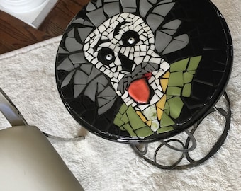 Side Table, Albert Einstein, Unique Mosaic Table, Urban Table, Industrial furniture, Colorful and funky table, Home Decor, Table, Urban Art