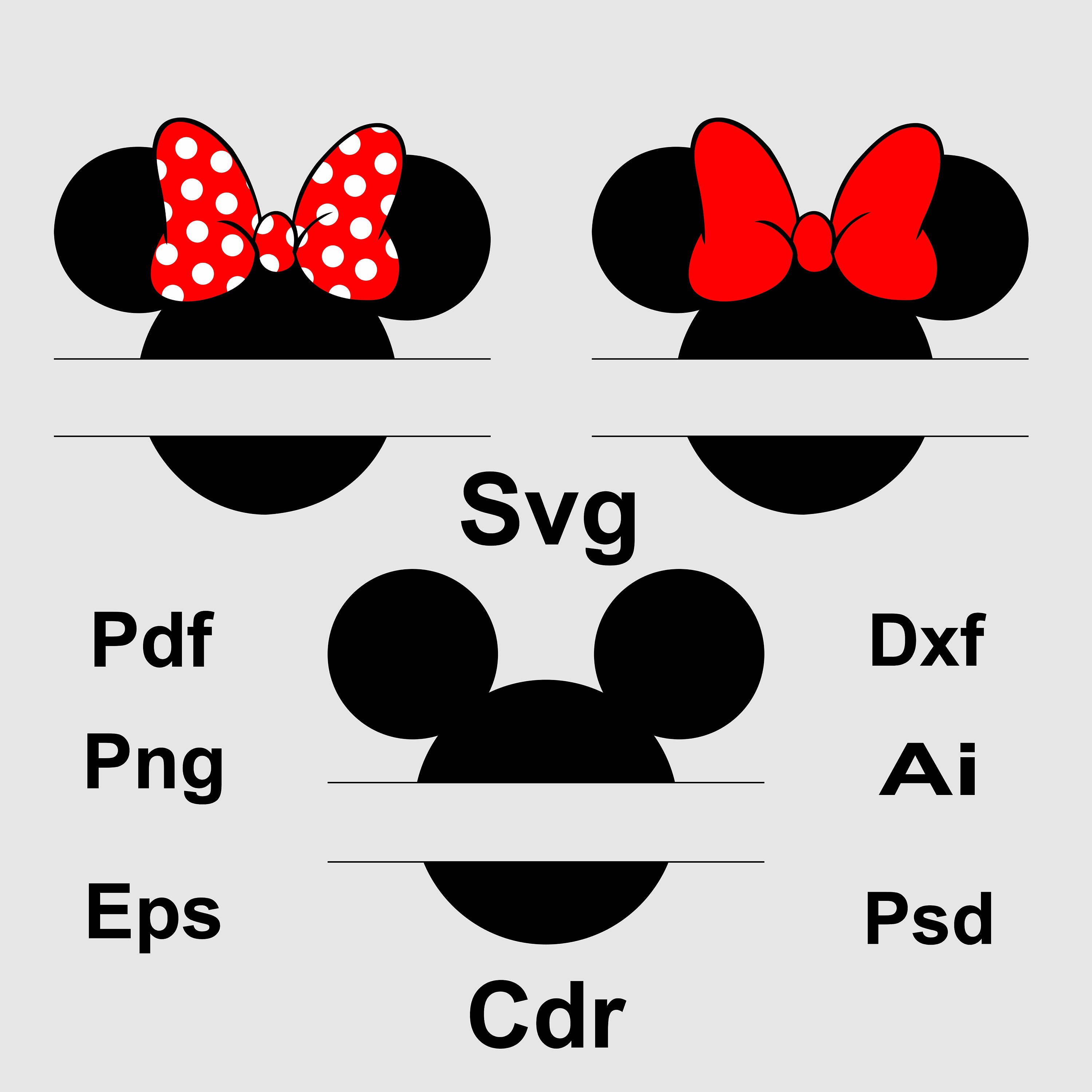 Mickey Mouse Monogram SVG