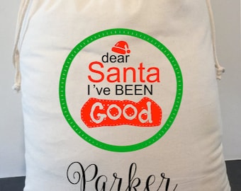 personalised santa sack 40cm x 50cm.