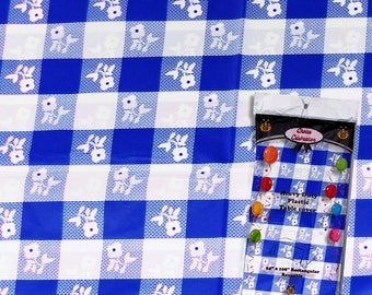 Blue/white Gingham print tablecloth, picnic tablecloth, blue gingham, blue checker print