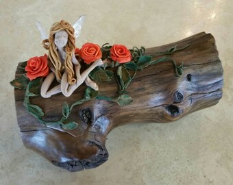 Fire Orange Rose Faerie Box