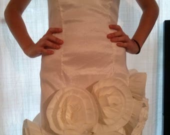 White strapless cocktail dress