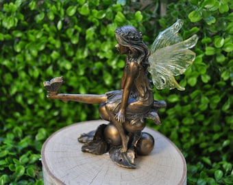 Fairy Gardens Fairy with Butterfly on Foot Garden Supply