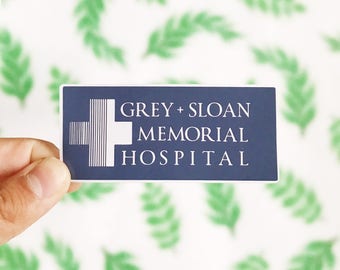 Grey + Sloan Memorial Hospital Sticker - Notebook Laptop Stickers - Friends Stickers - Grey's Anatomy Sticker - Grey's Anatomy Friend Gifts