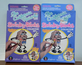 1988 NIB California Raisins Shrinky Dinks Toy - Collector's Set by Colorforms Set #1667 Stocking Stuffer
