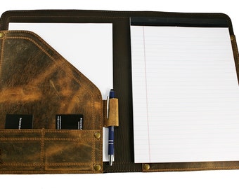 Large Leather Padfolio, 8-1/2x11