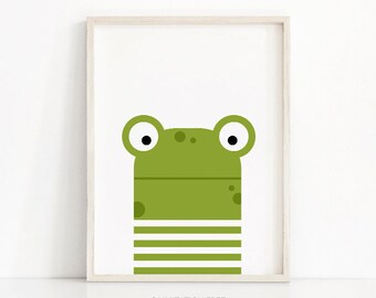 Nursery Print, Frog Nursery Decor, Nursery Art, Kids Wall Art, Instant Download Baby Nursery Art, Kids Art, Kids Room Decor, Animal Nursery