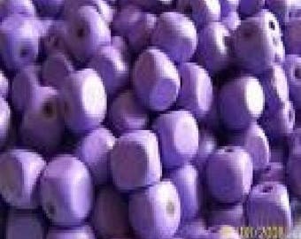 10 purple wooden cubes