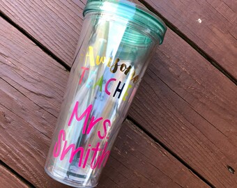 SALE!! Personalized Monogram Teacher Tumbler