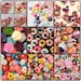 Mixed 100pcs Sweets Cabochon Mix Assorted Resin Kawaii Miniature Sweets Cabochon Set Polymer Clay Sweets Cellphone Deco