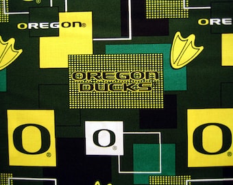 Oregon Ducks Fabric By The Yard Cotton 36 Inches Long