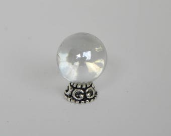 Miniature Gazing Glass 'crystal' Ball, fairy garden, dollhouse or terrarium, fairy garden accessories, fairy garden supply, handmade supply