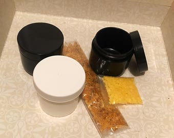 2 2oz - Herbal Salve Kit- DIY Kit- Make Your Own Salve- Calendula Salve -Herbal Kit- Craft Kit- DIY Birthday Gift, DIY Lotion, Gift Package
