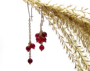 red berry earrings