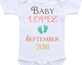 Pregnancy Announcement onesie ® Bodysuit. Pregnancy reveal. Gift for grandparents. Baby announcement ideas. Grandparents to be