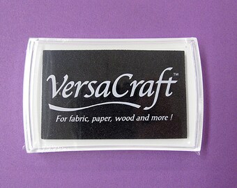 VersaCraft Ink , Real Black, VK-182, Multipurpose water-based pigment ink, fabric, paper, wood, porcelain, leather