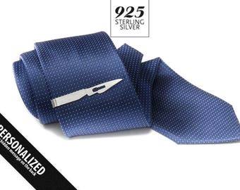 Medical jewelry for men - Doctor gift - Surgeon gift - Scalpel Tie Clip Personalized on the back