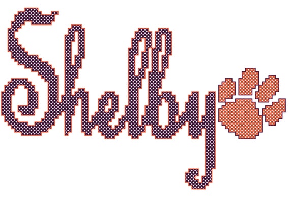 Name Cross Stitch PatternKids Name Cross Stitch ChartCross Cross stitch name choose
