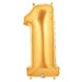Large Number One in gold, silver, pink, blue, Red or Black Foil Balloon measuring 40 inches for First Birthday Party, Smash Cake Photos.