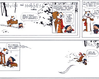 Calvin and Hobbes Magical World Final Strip Print 13" x 19"