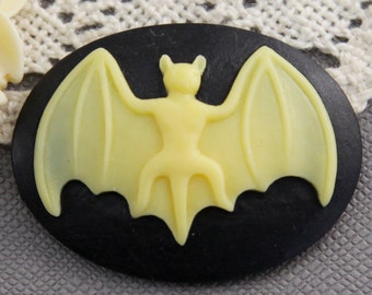 4pcs 30x40mm pad Lovely Bat Cabochons Cameo RO017b