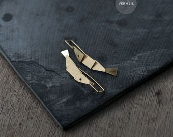 Articulated 18kt gold-plated Fish Earrings