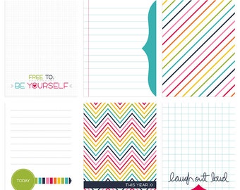 Live Free : Love Life 1 Digital Journal Cards - 3x4 4x6 project life pocket scrapbooking journaling note cards - instant download - CU OK