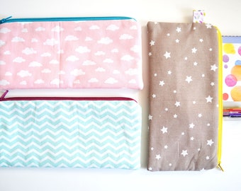 Pen case, cloth case, pencil purse, handbag bag, makeup pouch, pouch, gift for women.