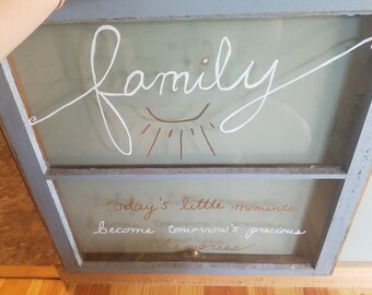 Antique Window with Family Quote