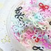 100 pcs Pearly Bow Pearl Flakes/Gems/Rhinestones (10mm18mm) Mixed Colors AA005
