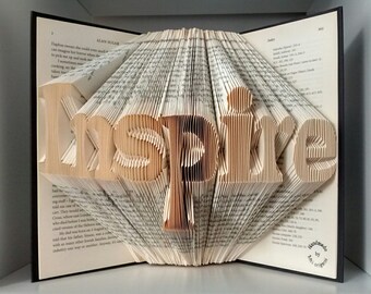 Inspire-original folded book art-unique gift-real folding without using any patterns-true art