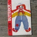 1970s butterick 205 sewing pattern clown learning toy uncut factory folded great bazaar craft vintage craft pattern