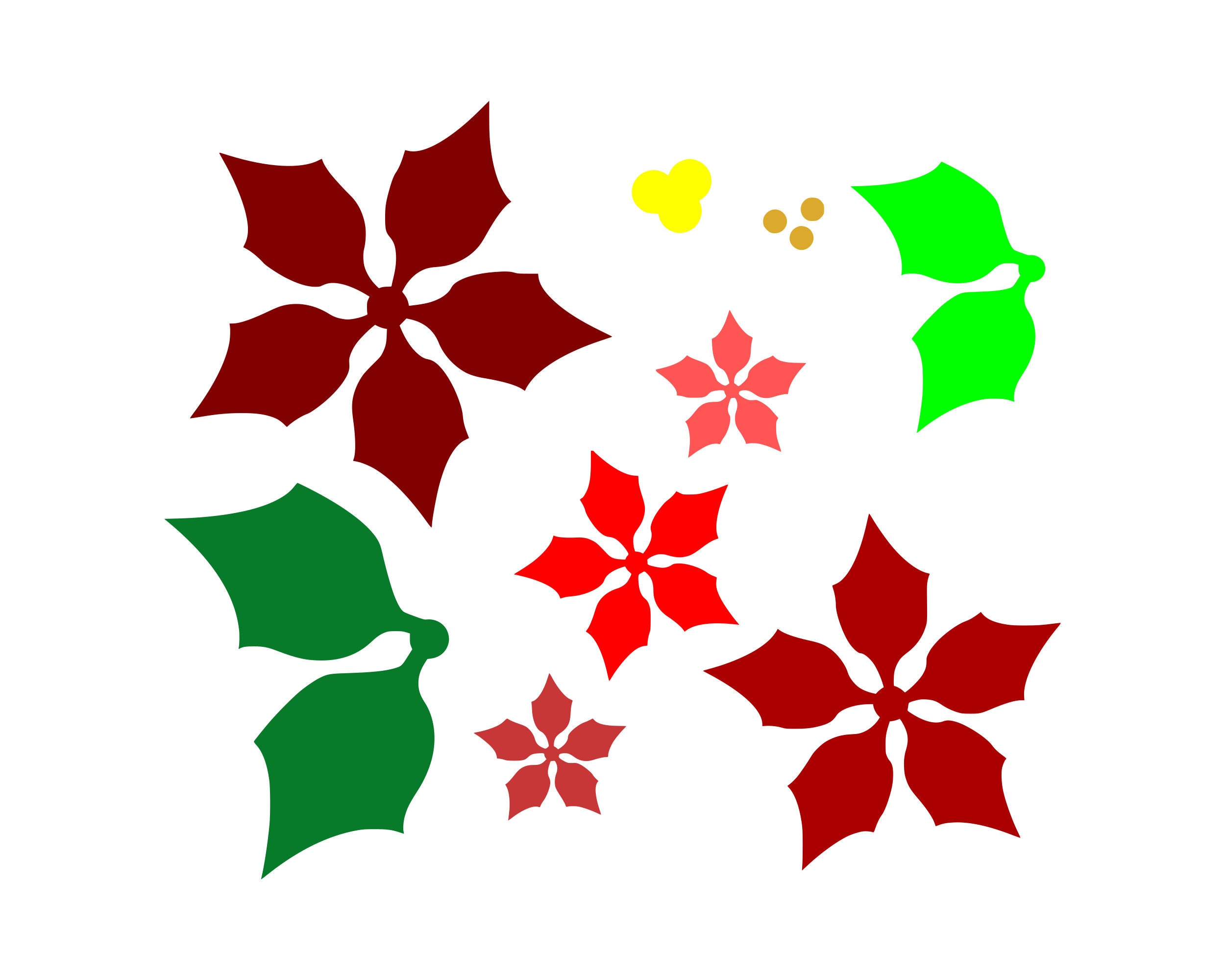 Christmas flower svg Poinsettia svg Paper DIY svg Paper Flower