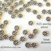 Bali Oxidized Sterling Silver Daisy Spacer Beads, 5mm diameter, solid .925 sterling, artisan-made