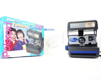 Talking Polaroid Camera 636 OneStep w/ Original Box and Manual - Film Tested Working