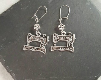 Sewing Machine Earrings - sewing gift - quilting gift - gift for a crafter - gift for a sewer - gift for a quilter - sewing jewellery