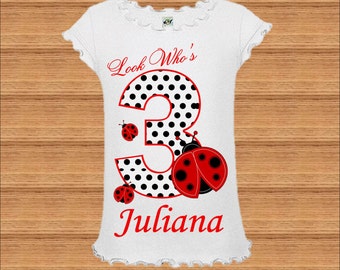 Ladybug Birthday Shirt - Lady bug Birthday Shirt
