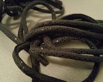 20 cm black leather cord 7mm