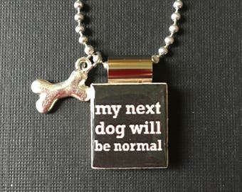 Dog Lover's jewelry, Handmade animal jewelry, handmade dog jewelry, dog bone charm, recycled scrabble tile jewelry, animal inspiration gift