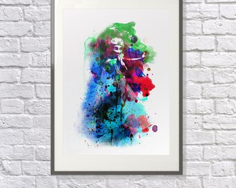 Frozen Elsa Poster Print Watercolour Art