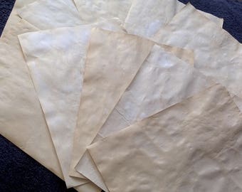 Sheets of coffee dyed papers for crafts/hand dyed/coffee stained paper/papers for journals/collage papers/scrapbook papers