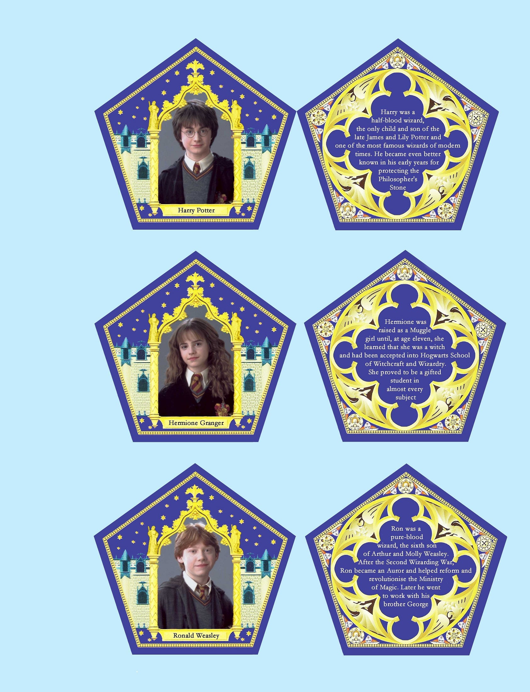 Chocolate Frog Card Template