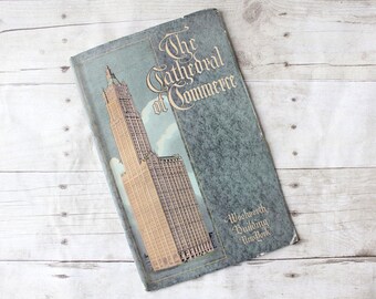 The Cathedral of Commerce Book / The Woolworth Building New York Paperback / 1921 Antique Book / Art Deco Illustration