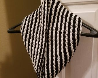 Black and White Infinity Scarf