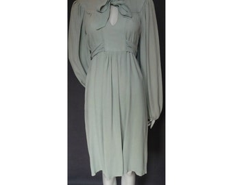 Vintage 1970s/70s Ossie Clark for Radley DRESS Seafoam