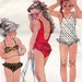 Simplicity 9713 Pattern Childs Swimsuits - Size A (3, 4, 5, 6) B 22 to 25 USA Sizes - Cut